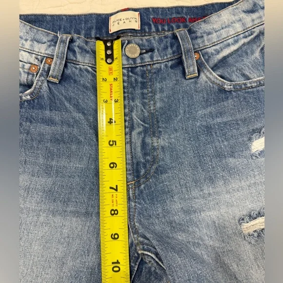 Alice + Olivia / Women’s Blue Denim Jeans / Amazing Boyfriend jean Size 27 - Picture 6 of 14